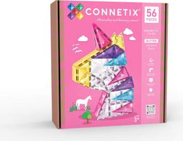 Connetix - Glitter Unicorn Pack - 56pc (CT-G-00056-GU)