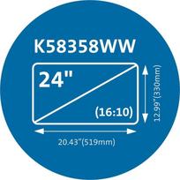 Kensington MagPro Magnetic Privacy Screen Filter for Monitors 24” (16:10)