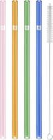 Zwilling - Sorrento Coloured Glass Straws - Set of 4