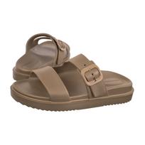 Tommy Hilfiger Th Double Strap Sandal Pearl Safari Canvas Pearlized FW0FW09114 0HT (TH1475-a) Moteriški batai/šlepetės