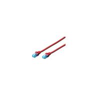 CAT 5e U-UTP | Patch cord | PVC AWG 26/7 | Boots with kink protection, strain relief and latch protection | Red | 0.5 m | Modula