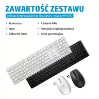 HP 650 Wireless Keyboard and Mouse Combo, Black - ENG