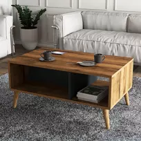 Kavos staliukas, Hanah Home, Graikinis riešutas Antracitas, 90 x 54 x 41,6, cm