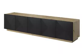 TV staliukas Asha 200 cm, Artisan juoda matinė