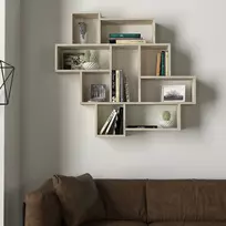 Sieninė lentyna, Hanah Home, Parola, Travertinas, 115,5 x 103,5 x 15