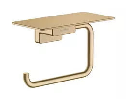Hansgrohe AddStoris - Popieriaus ritinėlio laikiklis su lentynėle, šlifuoto bronzos spalvos 41772140
