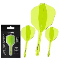 Smiginio strėlyčių integruota kotelio ir sparnelio sistema Winmau Fusion Integrated Flight Shaft 6 Intermediate Yellow