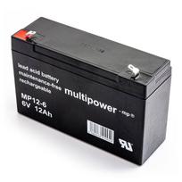 Multipower MP12-6 6V 12Ah AGM Akumuliatorius nereikalaujantis priežiūros