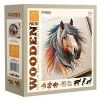 Medinė dėlionė, Minkštas arklys, woodencity, HE 0314-L, Wooden puzzles