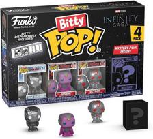 Figūrėlių rinkinys Funko Bitty POP! Marvel The Infinity Saga Geležinis žmogus, Karo mašina, Vizija, Ultronas, 4 dalys