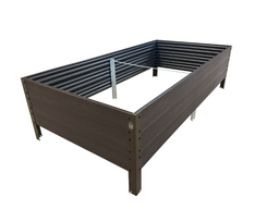 Plastikinė GPPS pakelta lysvė KLASIKA Woodlook - ruda 50x150x20 cm