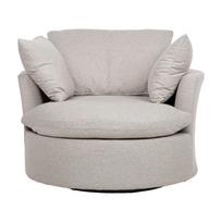 Fotelis FLUFFY 110x105xH65/86cm Šviesiai pilka