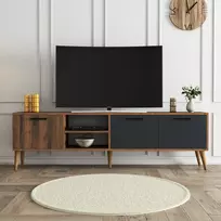 TV stovas, Hanah Home, graikinis riešutas Antracitas, 180 x 53 x 35, cm