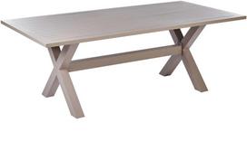 Beliani Sodo stalas CASCAIS 200 cm 105 cm Metalinis smėlio spalvos