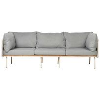 Lauko baldų komplektas Beliani 3 vietų sodo sofa SENISE pilka metalinė