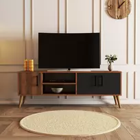 TV stovas, Hanah Home, graikinis riešutas Antracitas, 150 x 52 x 34, cm