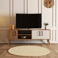 TV stovas, Hanah Home, ąžuolas Balta, 150 x 52 x 34, cm