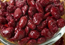 Kepinti karamelizuoti braškių skonio migdolai, 1 kg