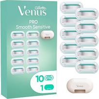 Gillette Venus Pro Smooth Sensitive Skuvekļa Asmeņi, 10 Rezerves Asmeņi, asmeņu turētājs 80866382