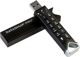 iStorage - datAshur Pro2 64GB - USB 3.2 - AES-XTS 256-bit full disk hardware encryption - 3.7V Li-Polymer rechargeable battery - 130.3MB/s read, 116.5MB/S write