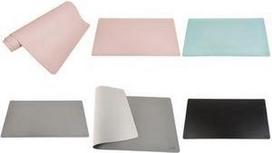 helit Schreibunterlage the flat mat, 600 x 350 mm, grau aus PVC, Oberfläche wasserabweisend, schreibtischschonende - 1 Stück (H2525082)