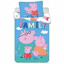 Mėlynas "peppa Pig" patalynės komplektas 100x135 cm