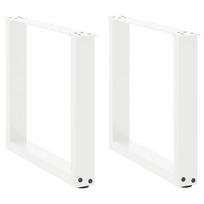 Kavos staliuko kojos u formos 2 vnt baltos 50x(42-43) cm
