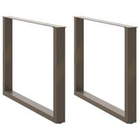 Valgomojo stalo kojelės, u formos, 2 vnt., 100x(72-73) cm