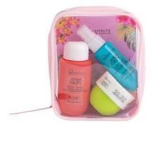 Kūno priežiūros rinkinys IDC Institute Radiant Skin Travel Set moterims: dušo želė, 90 ml + kūno losjonas, 50 ml + kūno dulksna, 30 ml