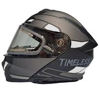 Modulinis šalmas Timeless Flake Techride mattblack/grey (XL)