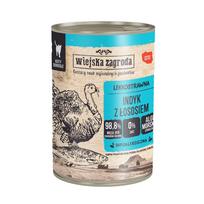 WIEJSKA ZAGRODA Kalakutas su lašiša - šlapias kačių maistas - 400g