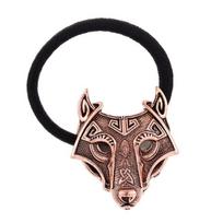 3Colors Vikings Wolf Elastic Hairband Retro Norse Mythology Rope Headband Headwear Hair Accessories for Women bronza