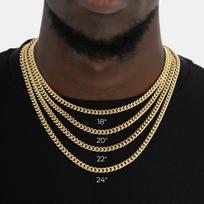 HHIOK Stainless Steel Cuban Link Chain Men PVD Plated HipHop Jewelry Miami collana acciaio inossidabile uomo Widtd 8mm&16in(40.64cm)Chain