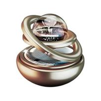 Car Air Freshener Solar Powered Rotating Aromatherapy Diffuser Purifies Air Eliminates Odors Decorative Car Ornament auksinė