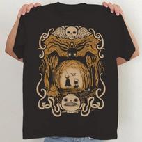Over the Garden Wall Vintažinio stiliaus marškinėliai Unisex marškinėliai M brown