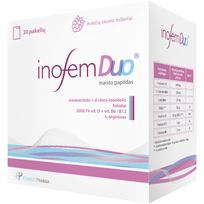Moterų reprodukcinei sistemai ir hormonų aktyvumui INOFEM DUO 30 paketėlių