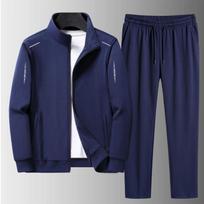 Vyriškos sportinės aprangos rinkinys Sportiniai kostiumai Dviejų dalių komplektai Homme Drabužiai Hoodies + Kelnės Kostiumas Vyriškas Gatvės apranga Hoodie Striukės Didelis dydis L mėlyna