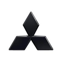 2025 m. Mitsubishi automobilio priekinių grotelių emblema, galinės bagažinės lipdukas-ženklelis Mitsubishi Pajero Outlander XL Montero Lancer Triton Gal 80mm juoda