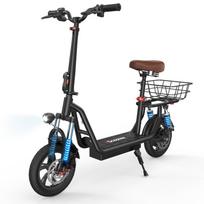 iScooter i12 Sulankstomas elektrinis paspirtukas 500W variklis 36V7.5Ah ličio baterija Maksimalus greitis 25km/h 30-35km didžiausias nuotolis juoda