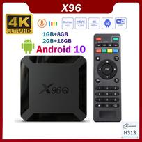 Smart TV Box Android 10 X96Q 2.4G Wifi Allwinner H313 Quad Core 1G 8G 2GB 16GB Google Media Player X96 Q 4K set Top Box EU Plug (2 & 16GB)