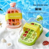 Nešiojama 2-in-1 ledukų gaminimo buteliuko su šiaudeliu, 800ml