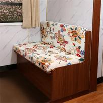 2Pcs/Set Printed Floral Rv Dinette Cushions Covers Spandex Armless Sofa Cover Outdoor Camper Car Bench Cover Furniture Protector 1set(2pcs)