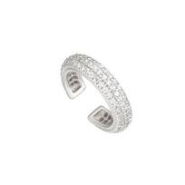 ROXI 925 Silver 9mm C-shaped Ear Cuff Micro Inlaid Zircon Clip Earrings For Women Men 1 Piece Earcuff For Unpierce Ear 1 piece