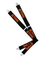 Juodos ir oranžinės spalvos kelnių petnešos, 130 cm, metalinės, Stihl 00008841576
