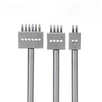 DIY Multi-Hole Round Punching Tool for Leather Stitching and Diamond Cutting 4mm: 2 teeth, 87g