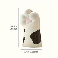 Charming Cat Paw Resin Vase Cute Cartoon Design for Home Office Decor Perfect for Living Room and Desktop Display 1Pcs