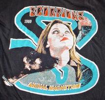 SCORPIONS Gyvūnų Magnetizmas 1980 M. Turas Marškinėliai Juodi Unisex S-234XL Unisex Marškinėliai S