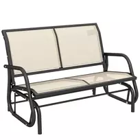 Supamasis sodo suoliukas, kreminis 120 x 70 x 85 cm