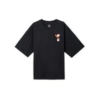 Nike Sportswear Laiski trumpomis rankovėmis marškinėliai su raidžių spauda Vyriški Viršutiniai drabužiai Juodi FB9808-010 L black