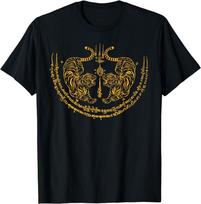 NEW LIMITED Twin Tiger Sak Yant Muay Thai Kickboxing Thailand Asian Shirt S-5XL Unisex T-Shirt S